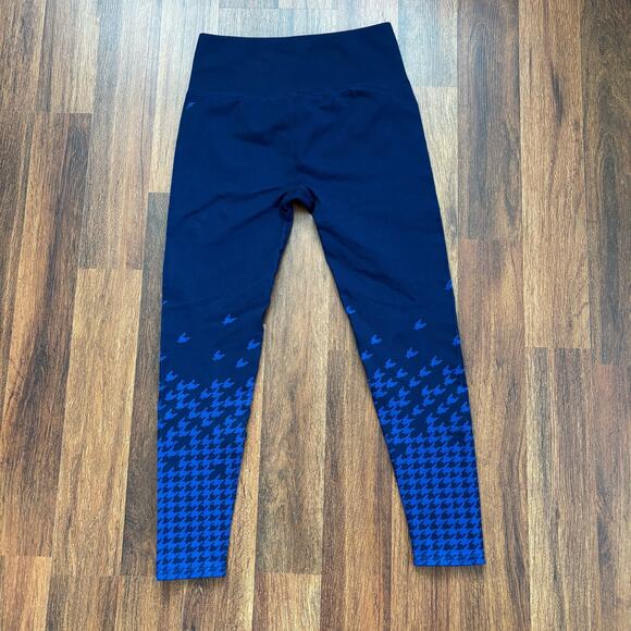 Fabletics High Waisted Seamless Abyss/ Chill Blue Check Legging - Size M - Picture 1 of 7